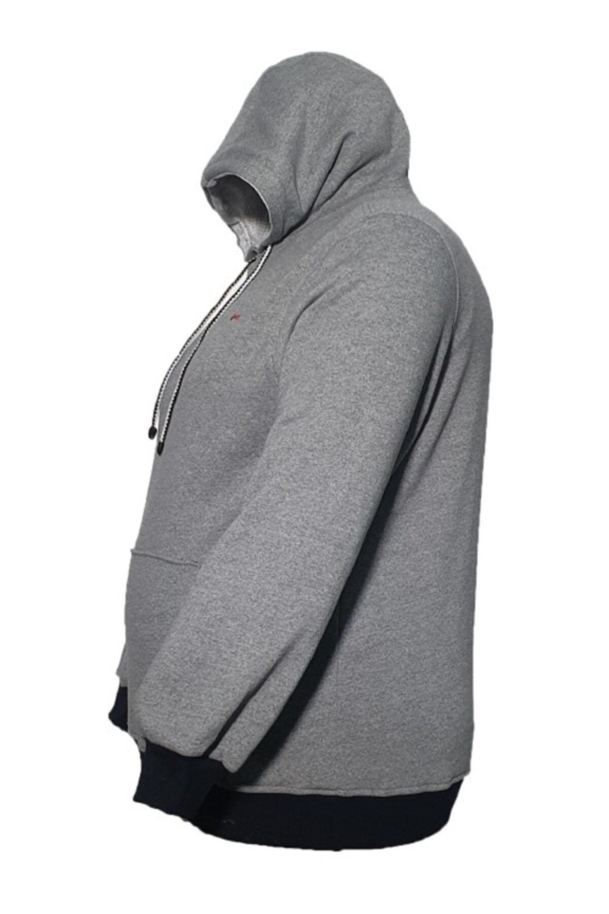 Büyük Beden Kapşonlu Kışlık Sweatshirt