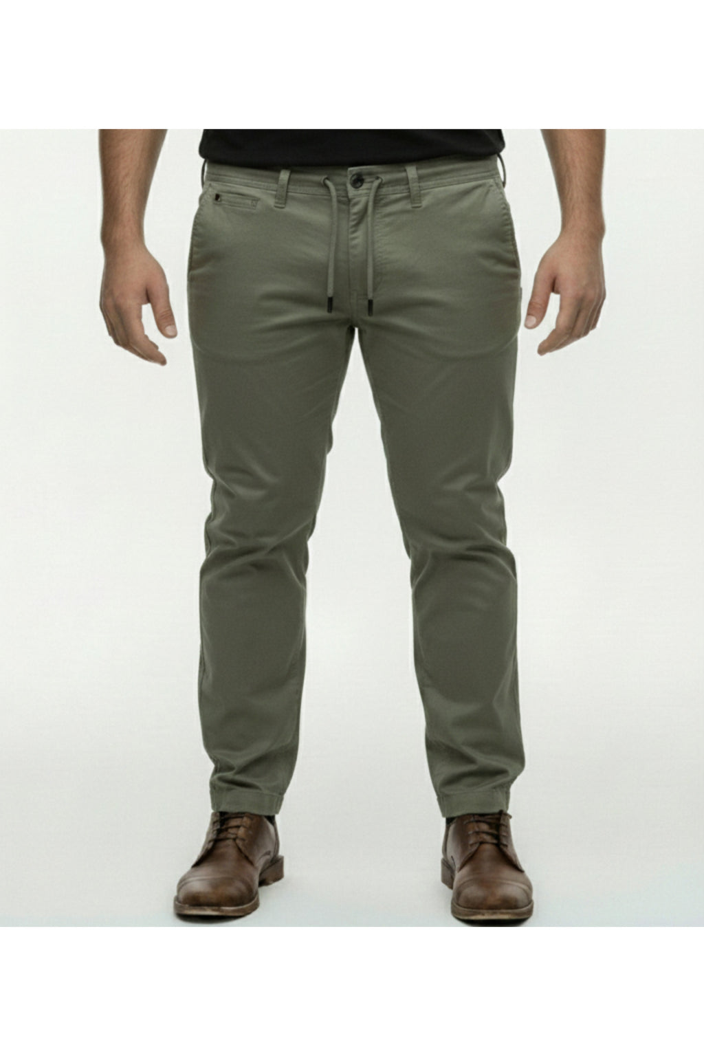 Büyük Beden Beli Lastikli Gabardin Pantolon