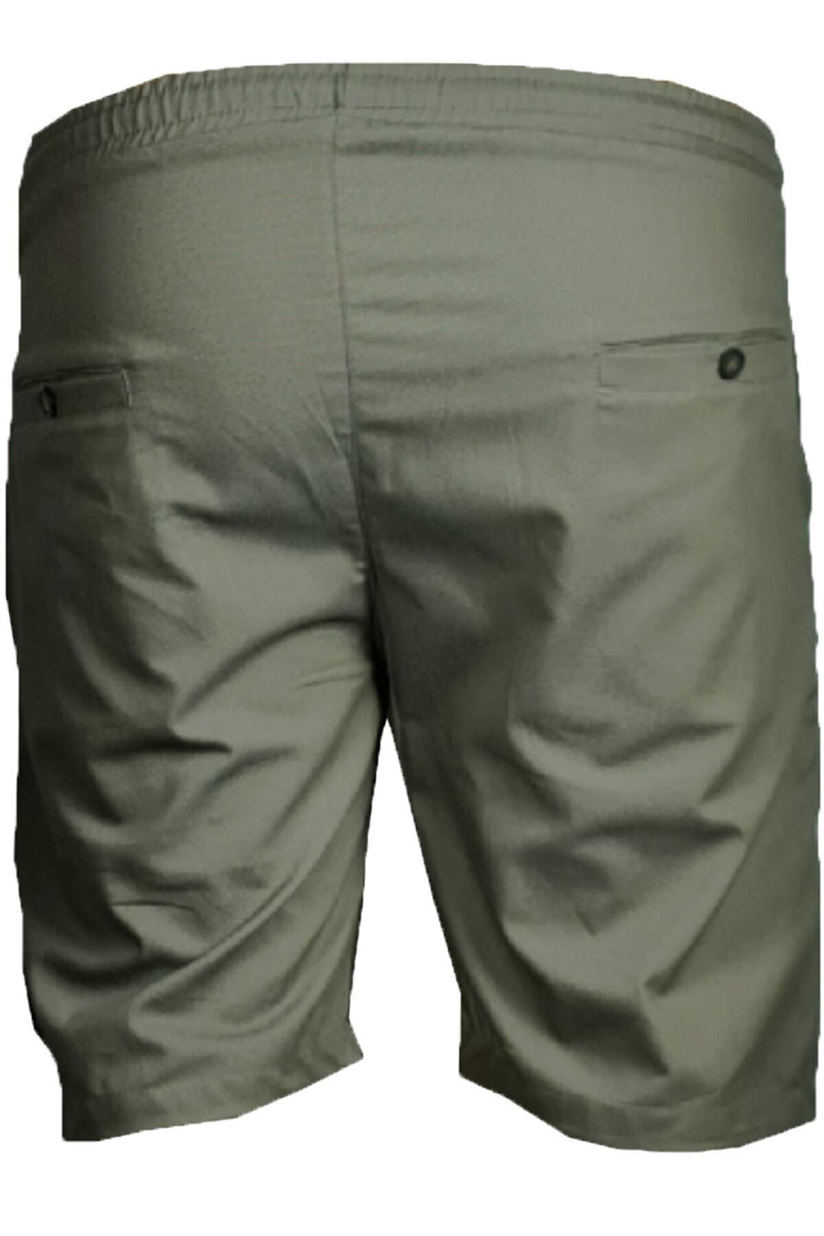 Büyük Beden Beli Lastikli Chino Short