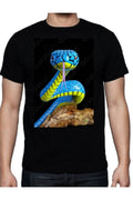 Erkek Siyah Büyük Beden Baskılı T-shirt