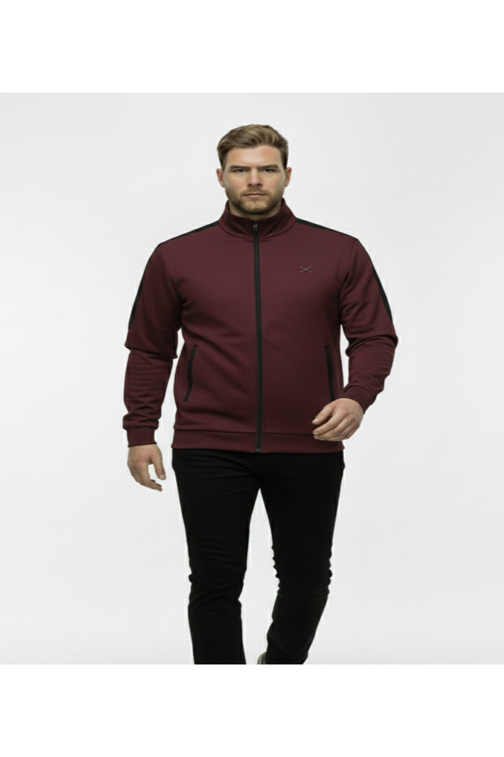 Büyük Beden Fermuarlı Uzun Kollu Sweatshirt