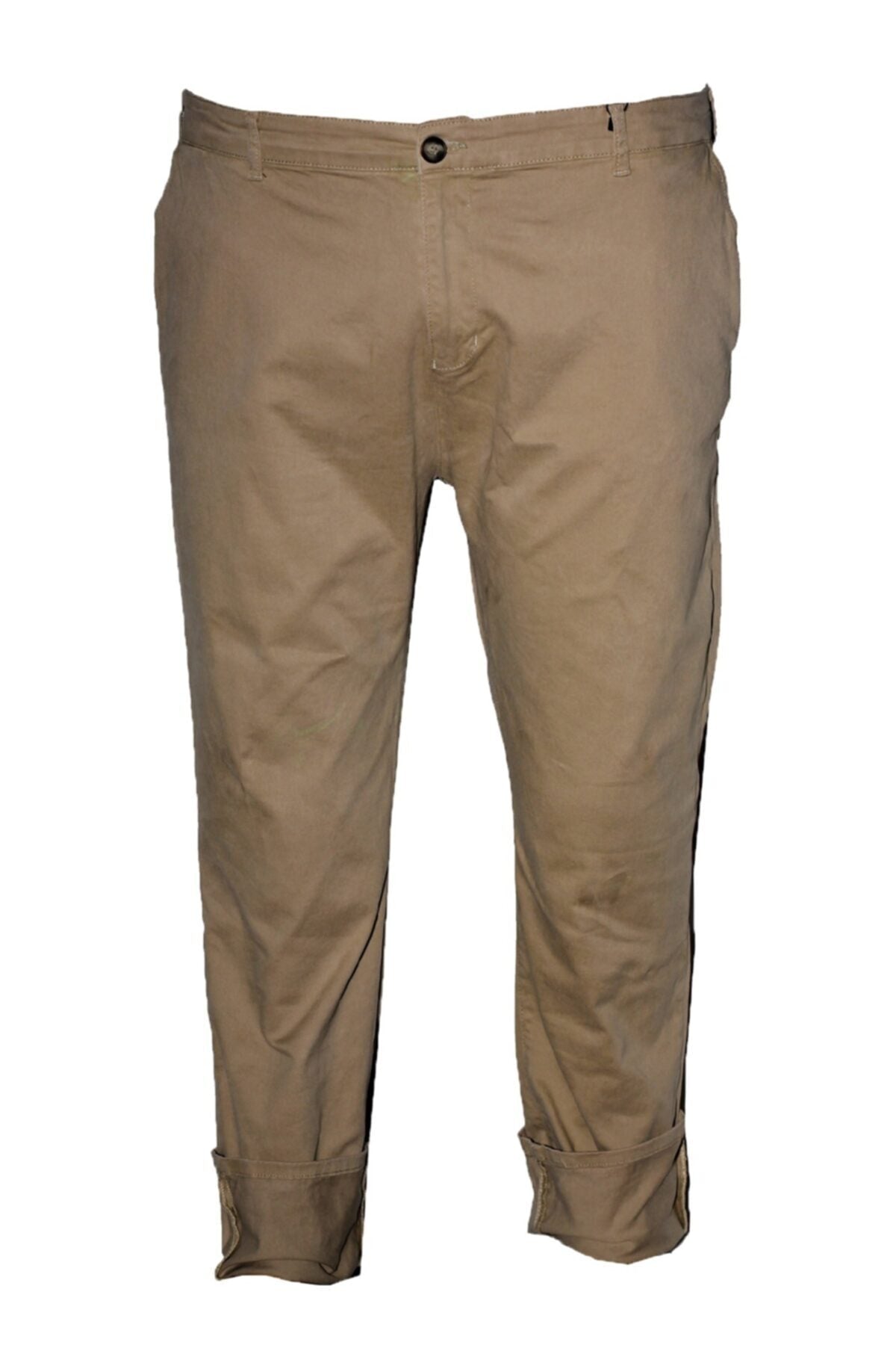 Erkek Bej Büyük Beden Kışlık Gabardin Pantolon