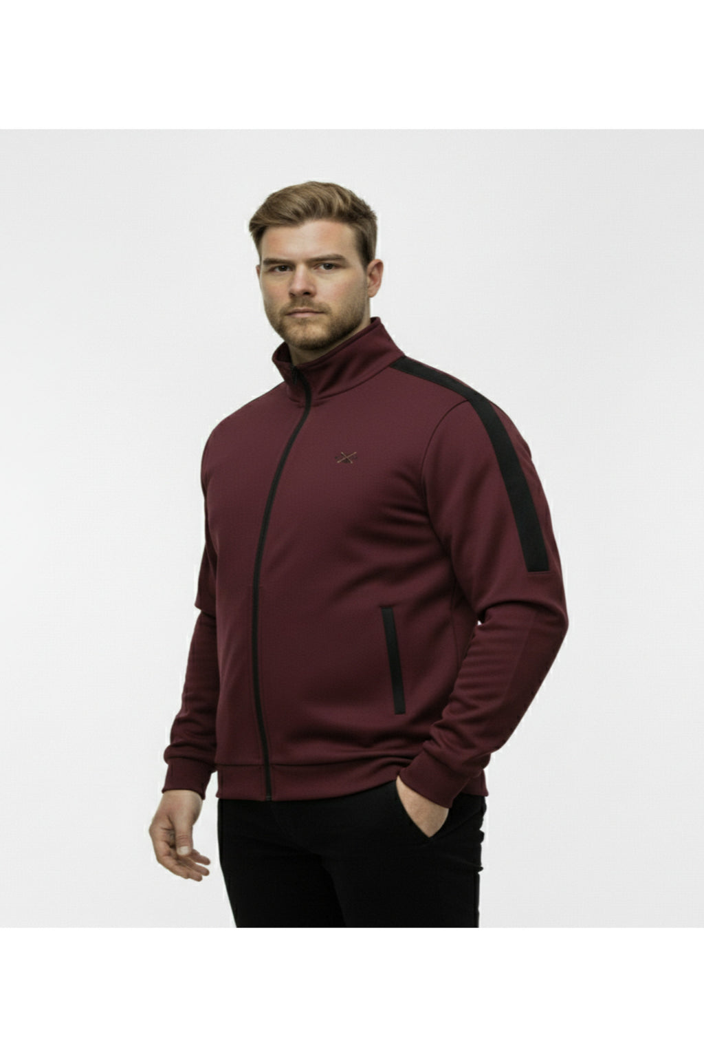 Büyük Beden Fermuarlı Uzun Kollu Sweatshirt