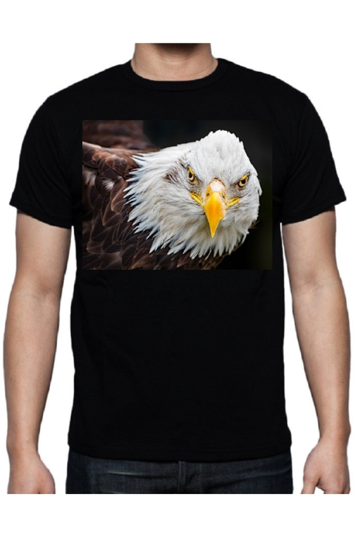 Büyük Beden Baskılı Likralı T-shirt