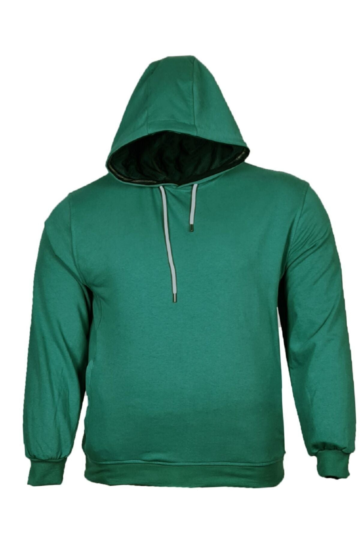 Büyük Beden Kapüşonlu Sweatshirt Yeşil