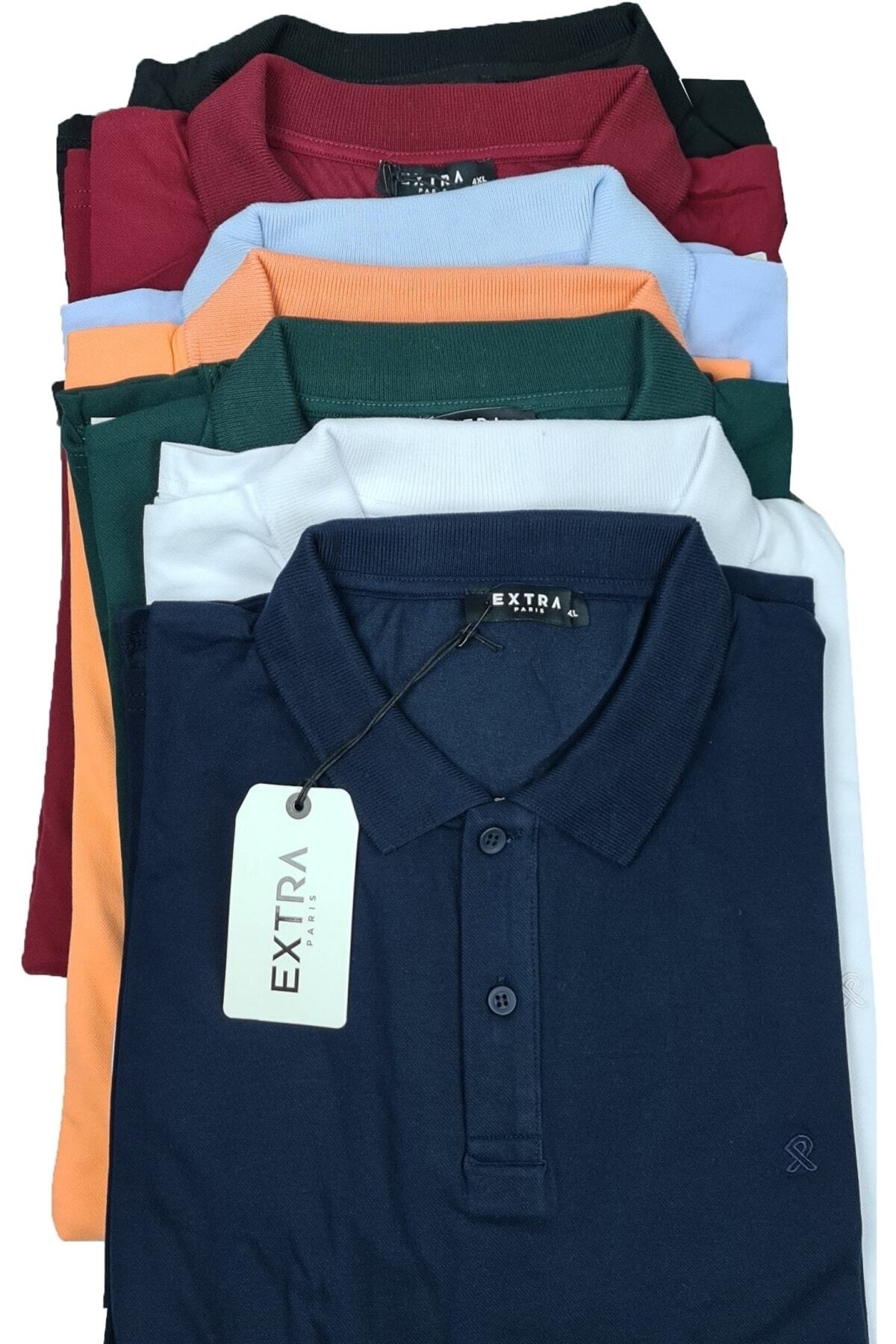 Büyük Beden Polo Yaka Lakost T-shirt