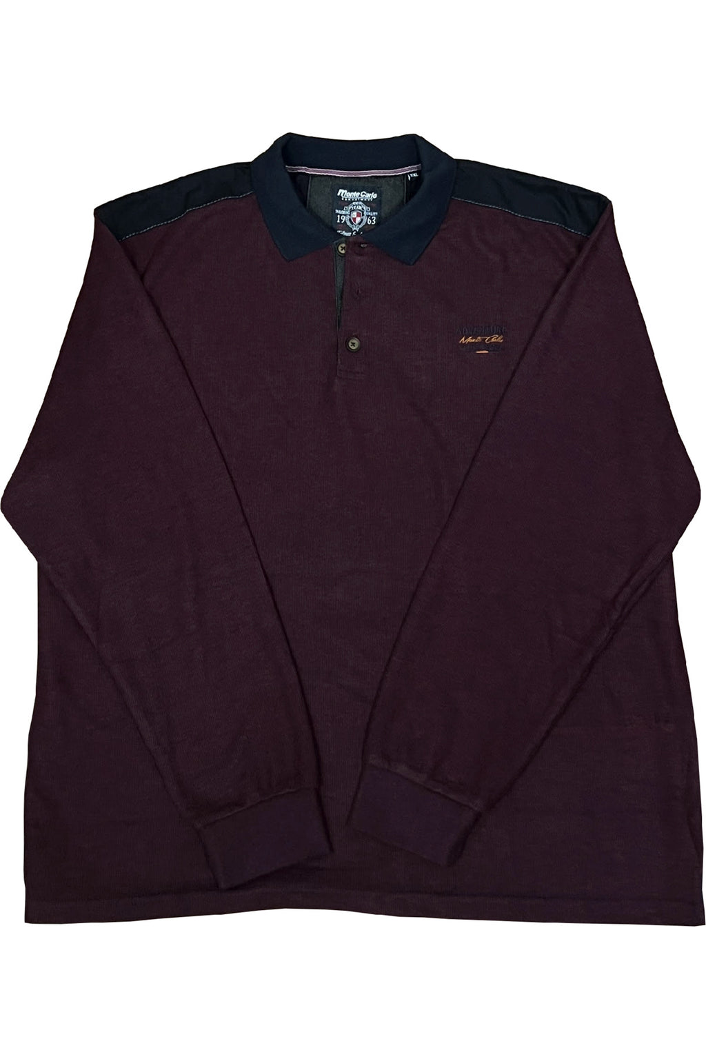 Büyük Beden Polo Yaka Uzun Kollu Sweatshirt