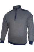 Erkek Büyük Beden Yakası Fermuarlı Kışlık Sweatshirt