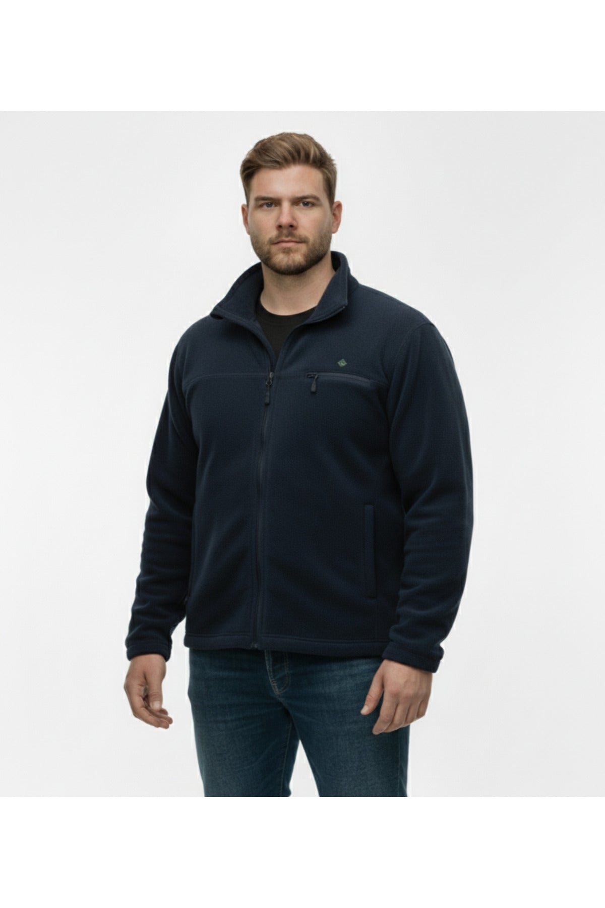 Büyük Beden Fermuarlı Polar Sweatshirt Bordo