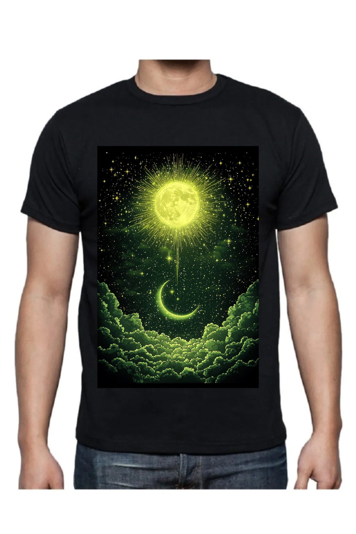 Büyük Beden Dijital Baskılı T-shirt