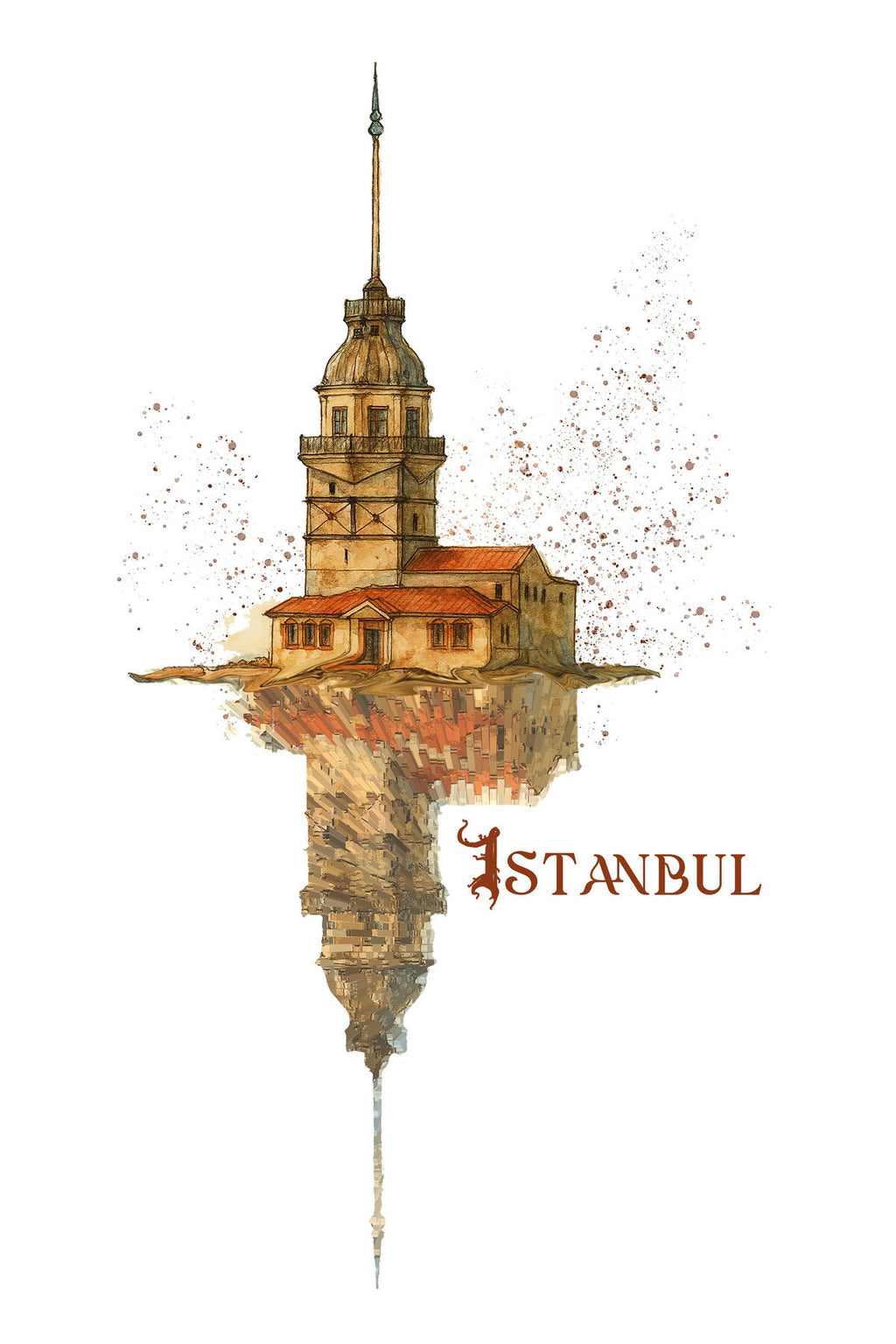 Büyük Beden Dijital Baskılı T-shirt