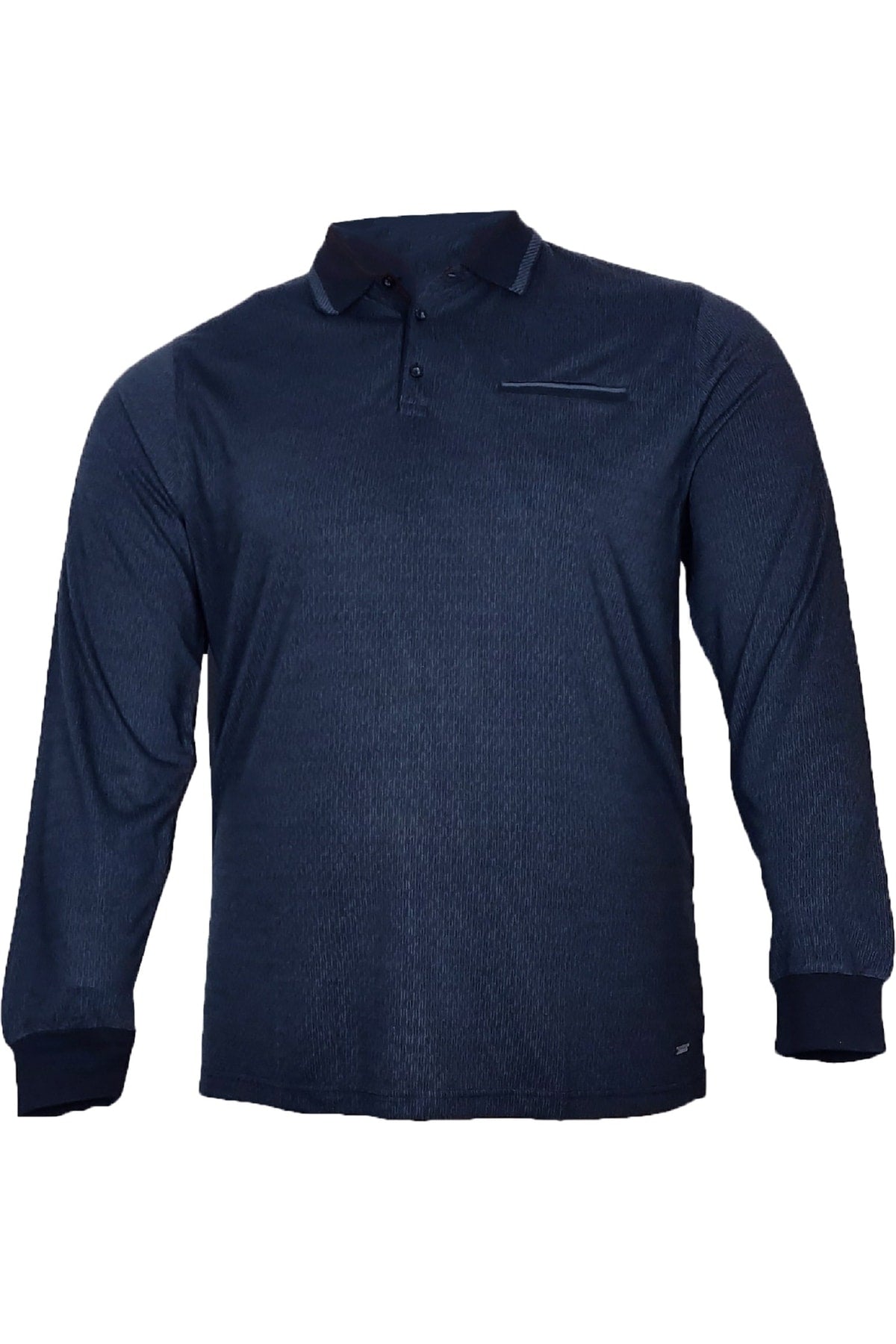 Büyük Beden Polo Yaka Mevsimlik Sweatshirt