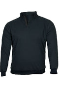 Büyük Beden Kışlık Polo Yaka Sweatshirt Antrasit