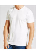 Büyük Beden V Yaka Penye T-shirt