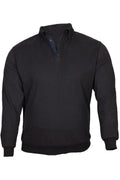 Büyük Beden Kışlık Polo Yaka Sweatshirt Kahverengi
