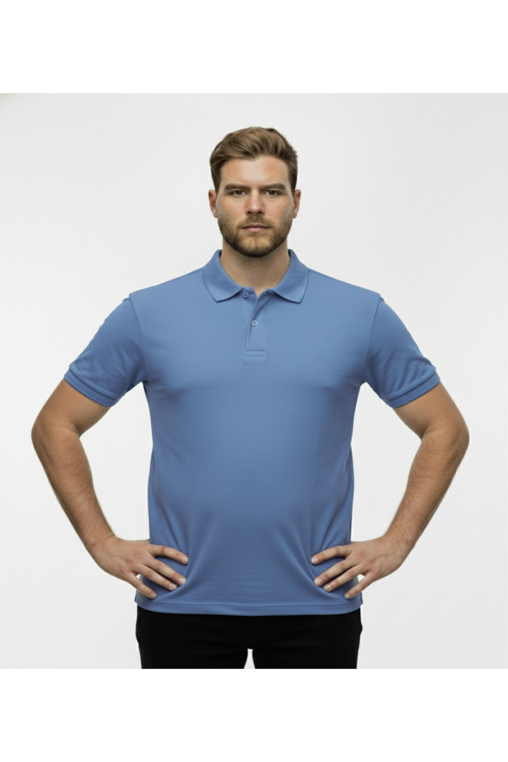 Büyük Beden Likralı Polo Yaka Lakost T-shirt