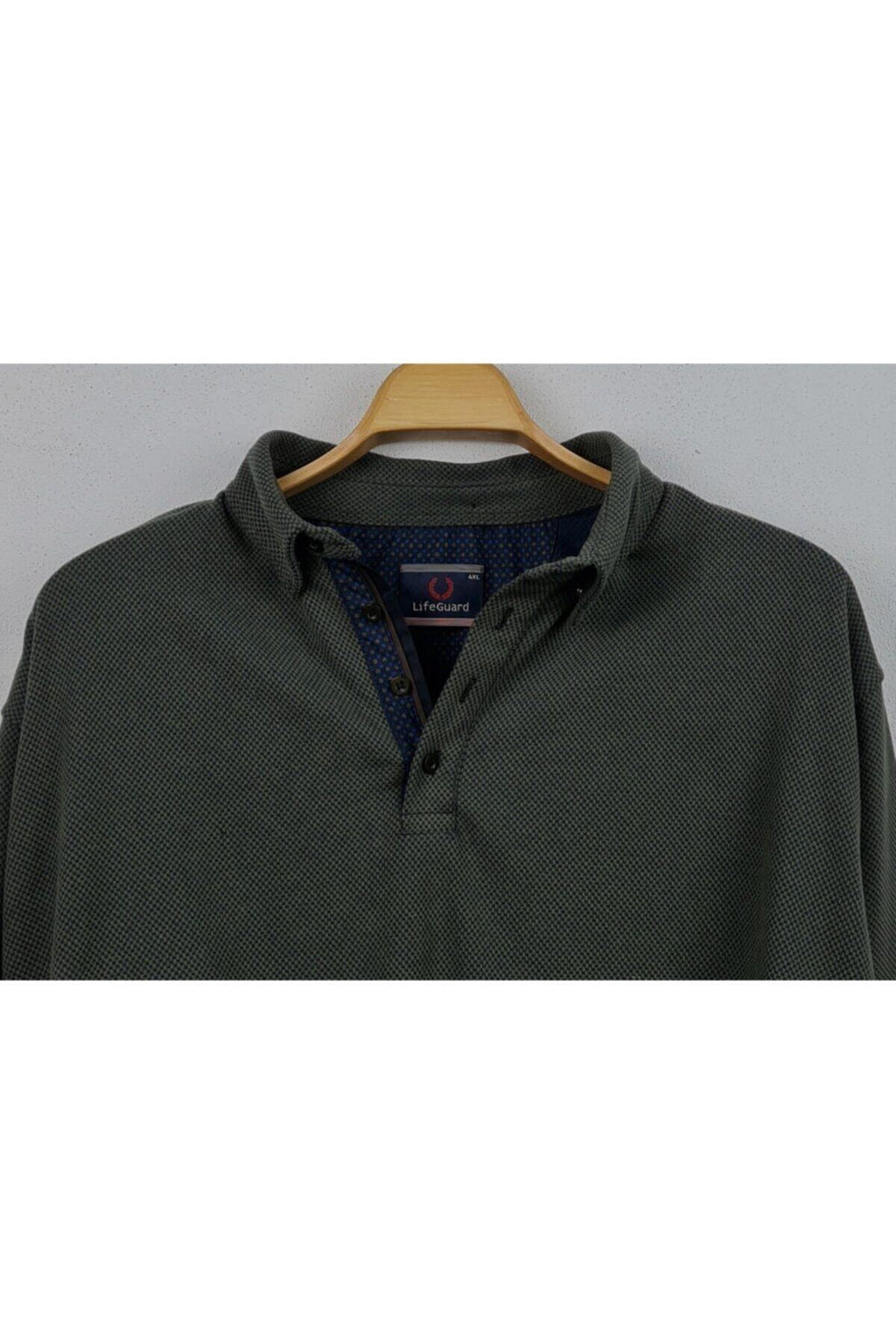 Büyük Beden Kışlık Polo Yaka Sweatshirt Kahverengi