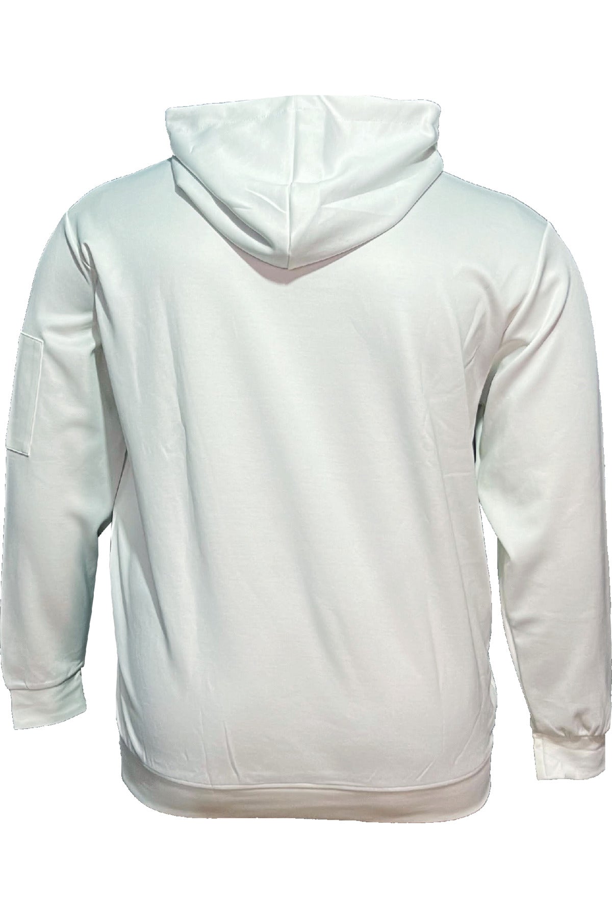 Büyük Beden Kapşonlu Baskılı Sweatshirt
