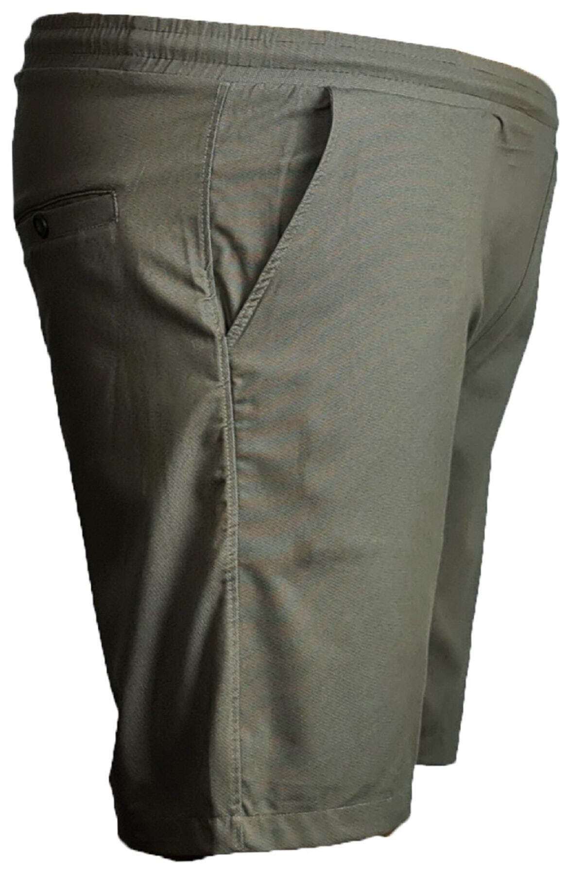 Büyük Beden Beli Lastikli Chino Short