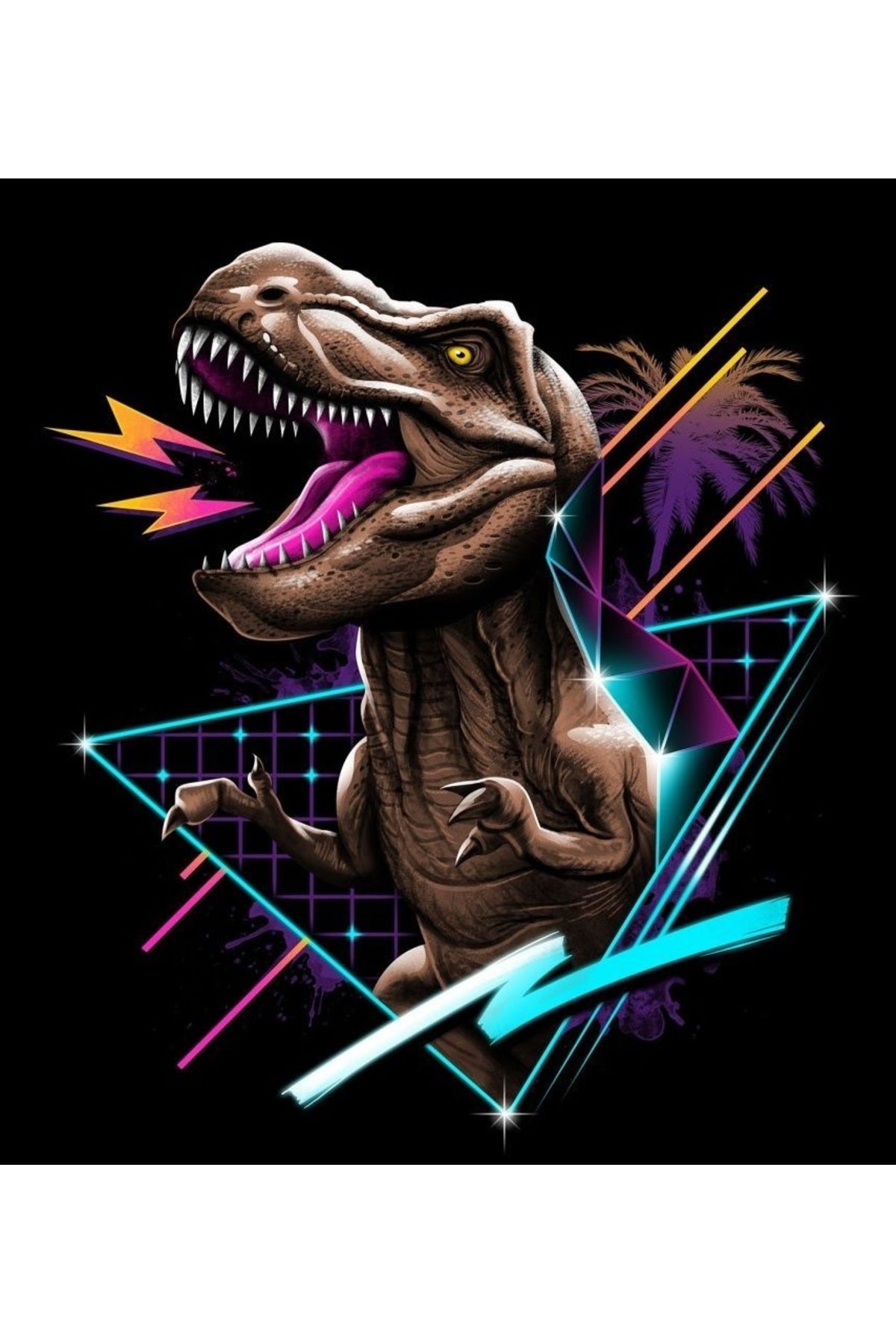 Erkek Siyah Büyük Beden Baskılı T-shirt