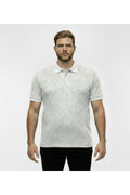 Büyük Beden Desenli Polo Yaka T-shirt