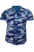 Büyük Beden Kamuflaj Desenli Polo T-shirt