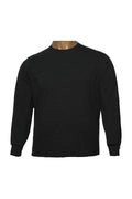 Büyük Beden Likralı Bisiklet Yaka Sweatshirt