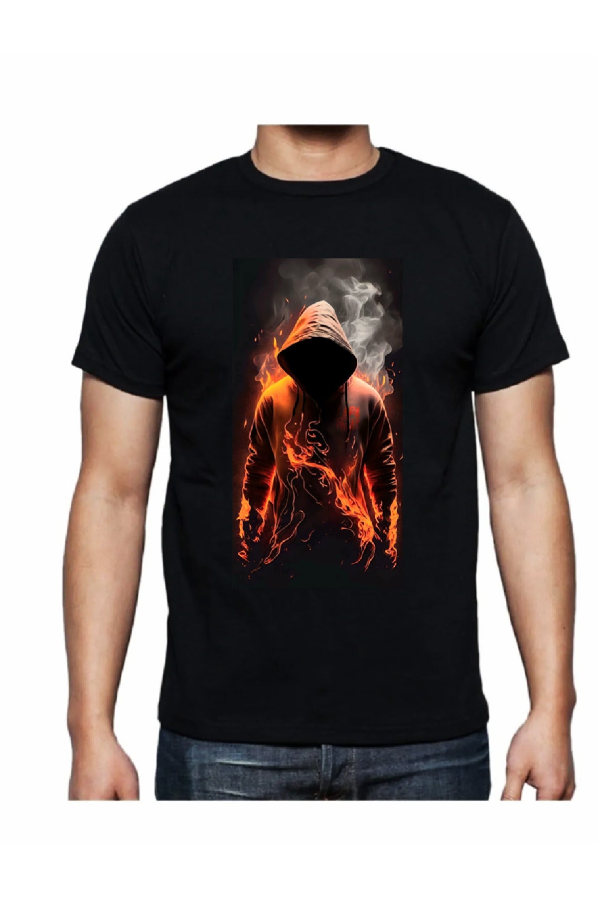 Büyük Beden Dijital Baskılı T-shirt