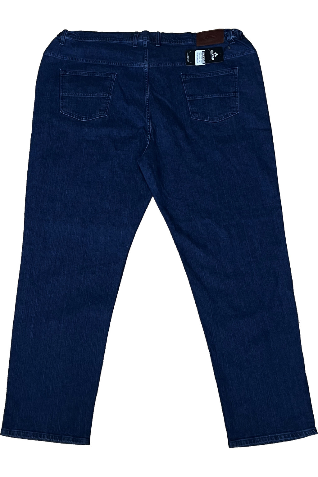 Büyük Beden Beli Yarım Lastikli Likralı Kot Pantolon