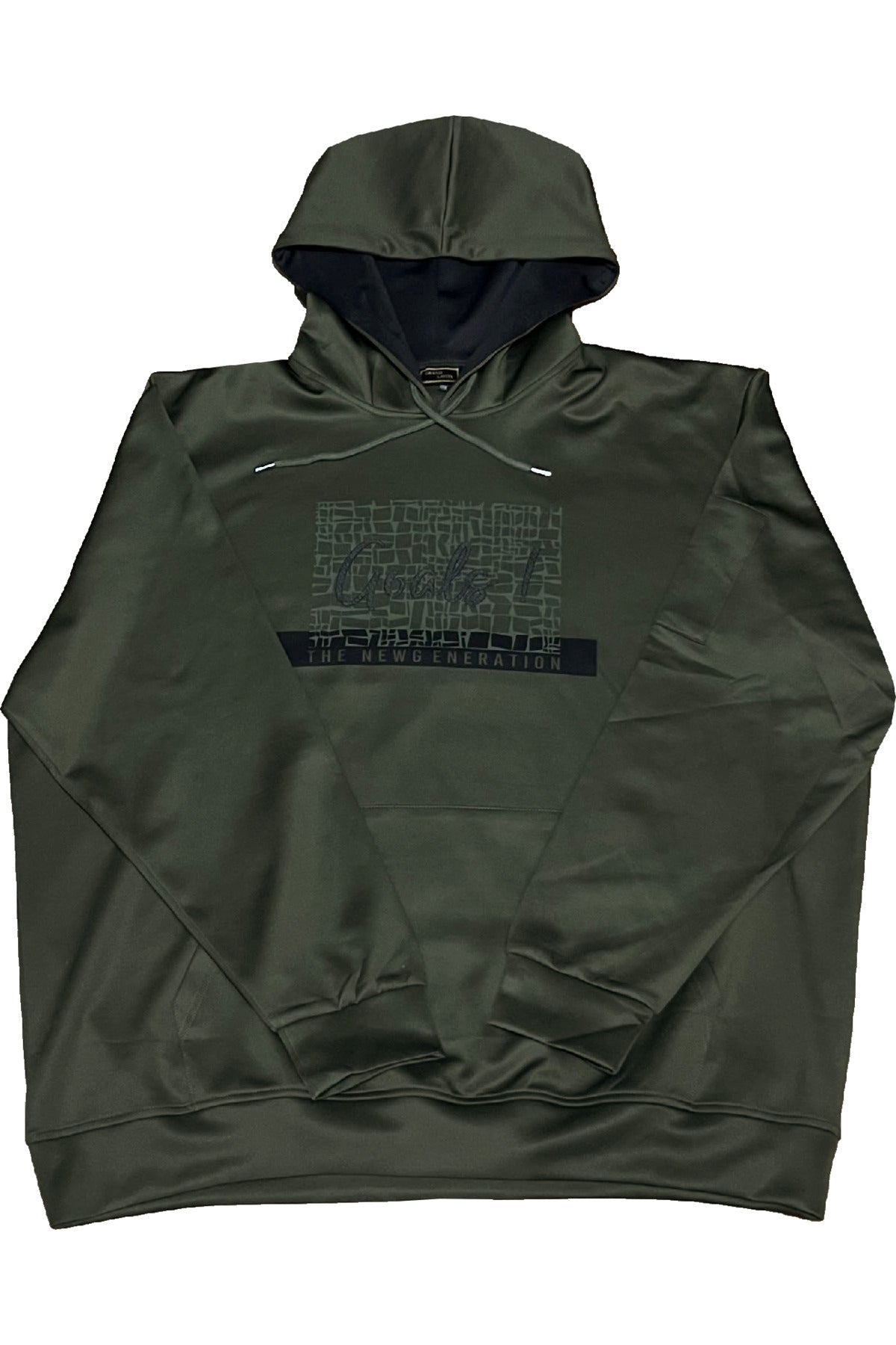Büyük Beden Kapşonlu Baskılı Sweatshirt