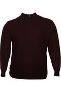 Büyük Beden Yakası Fermuarlı Triko Sweatshirt