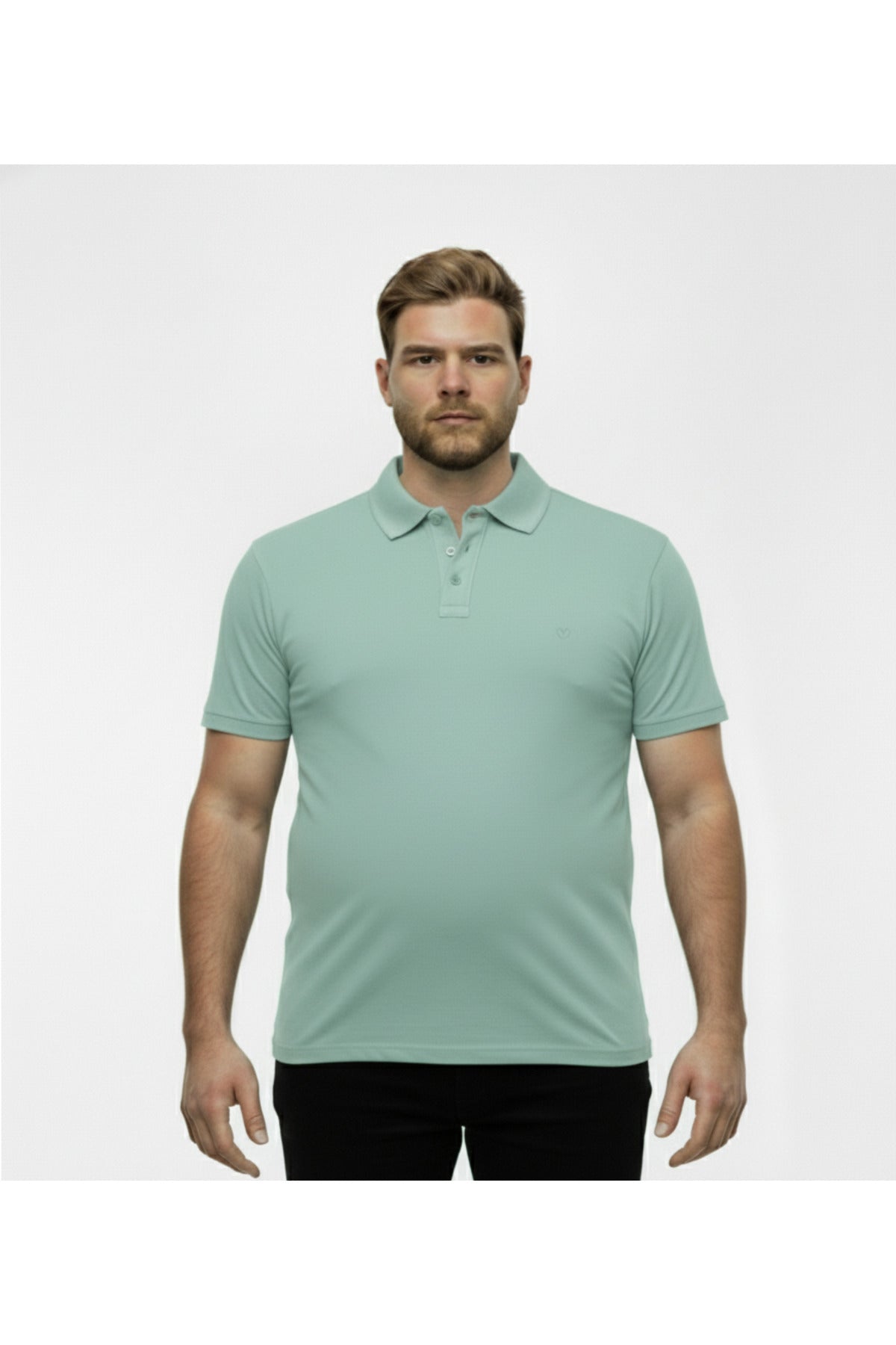 Büyük Beden Likralı Polo Yaka Lakost T-shirt