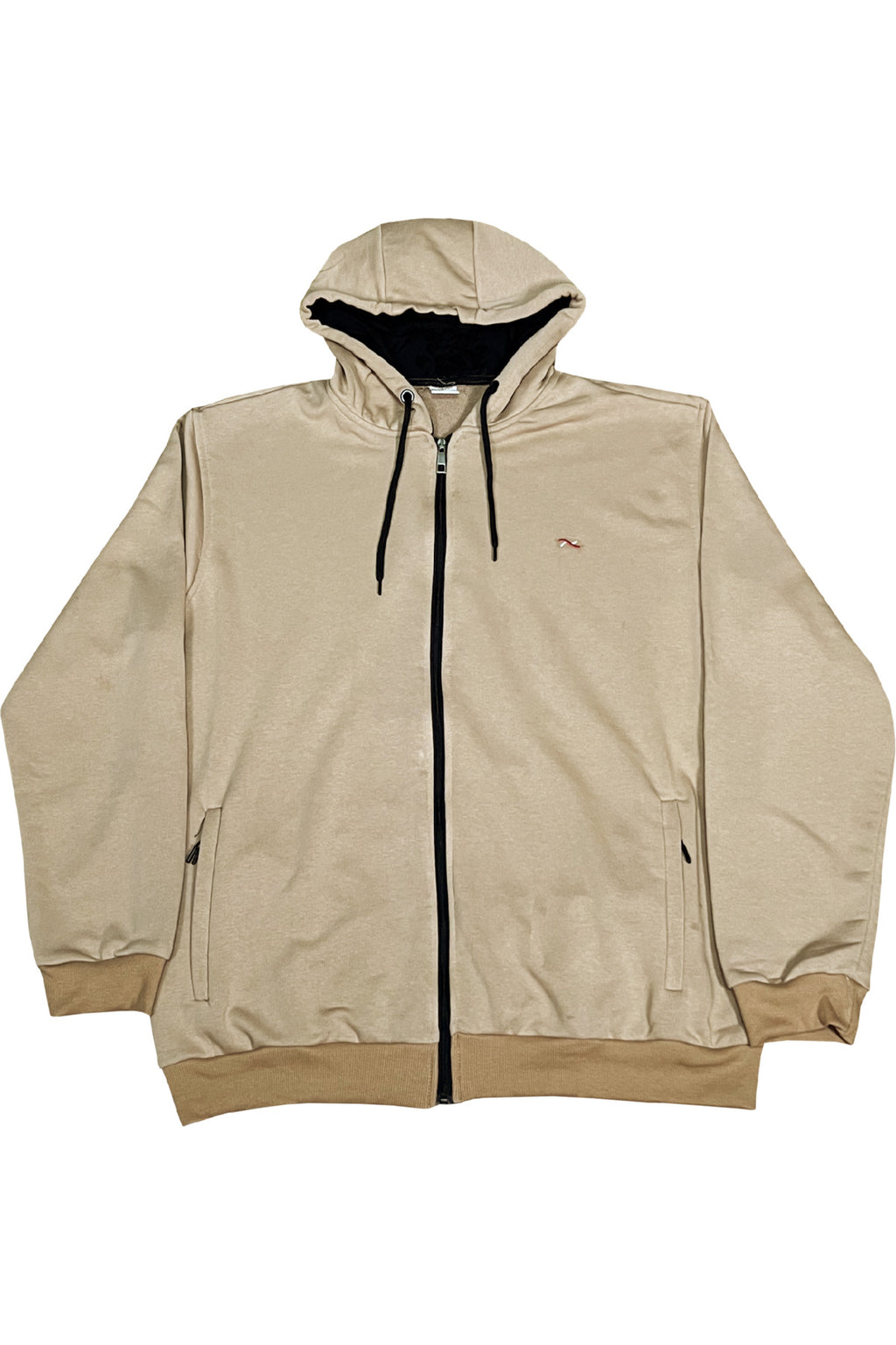 Büyük Beden Kapşonlu Fermuarlı Kışlık Sweatshirt