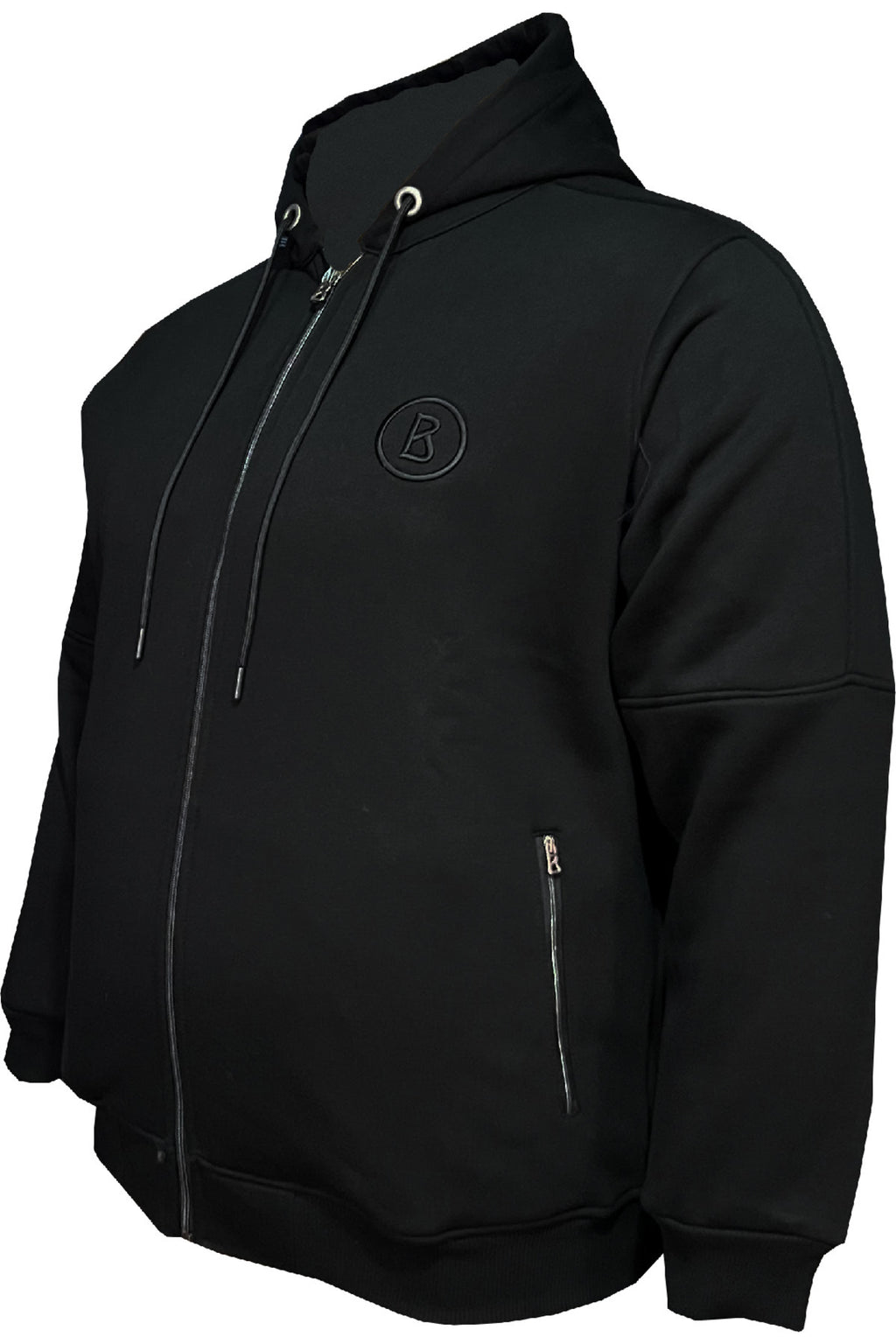 Büyük Beden Kapşonlu Fermuarlı Sweatshirt