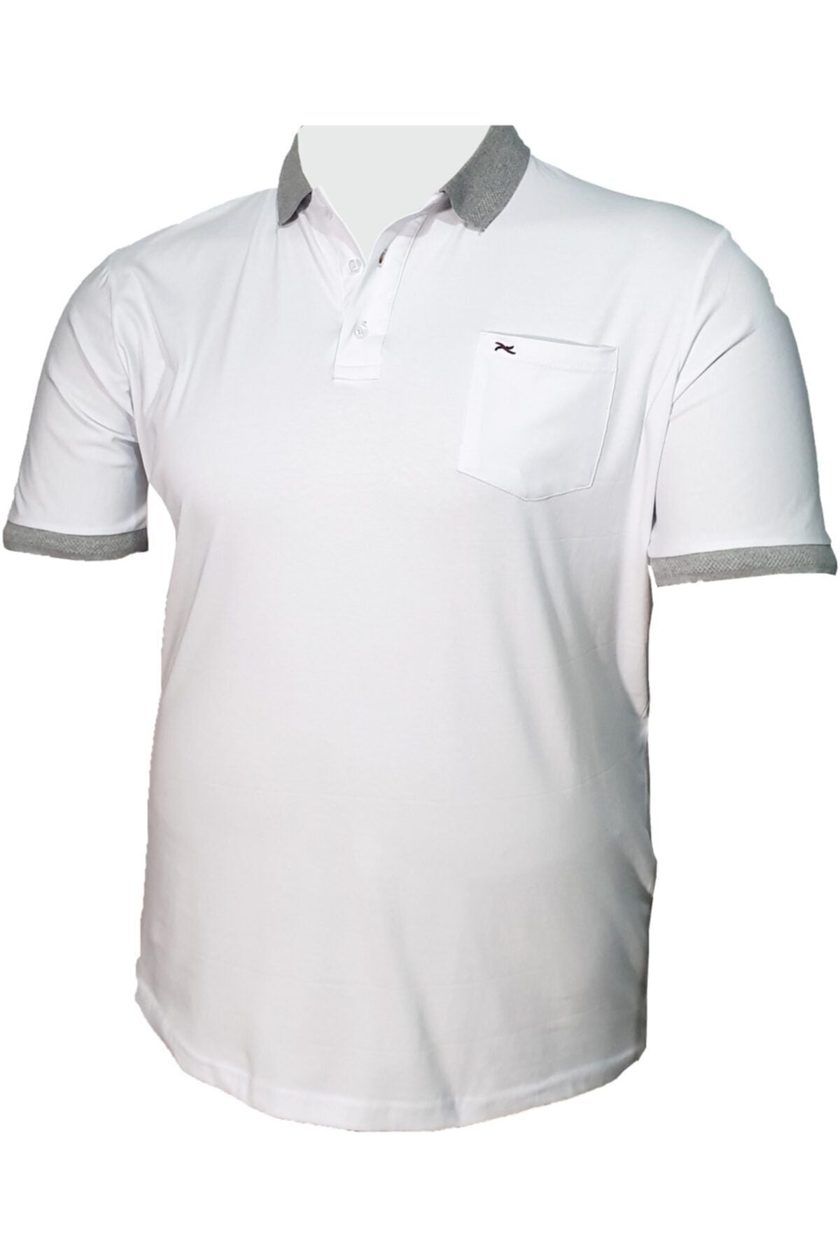 Erkek Büyük Beden Likralı Polo Yaka Penye T-shirt