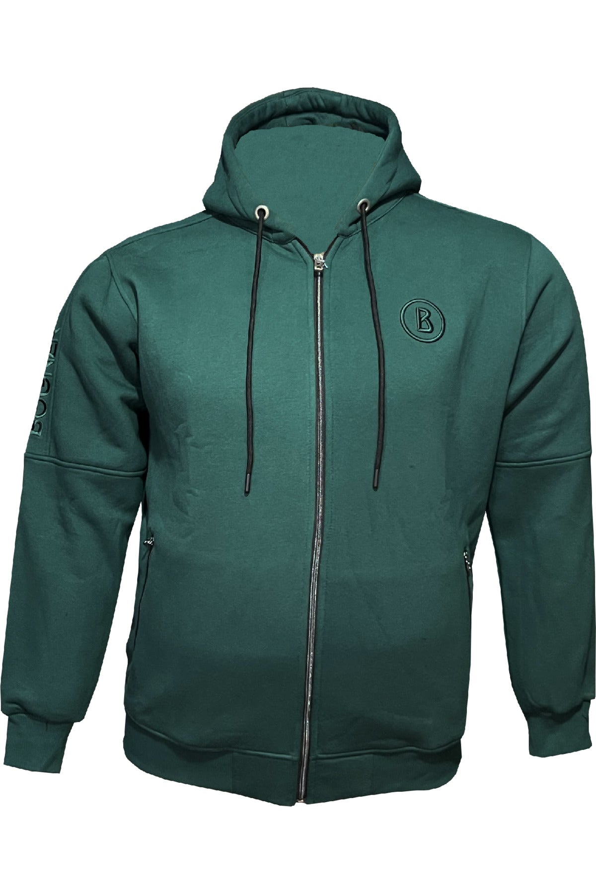 Büyük Beden Kapşonlu Fermuarlı Sweatshirt
