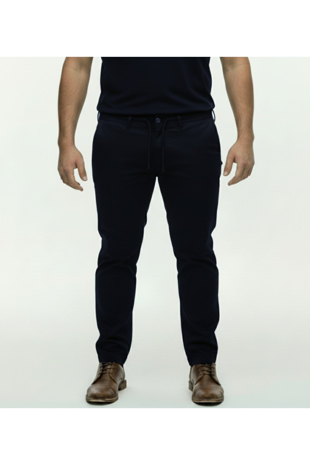 Büyük Beden Beli Lastikli Gabardin Pantolon