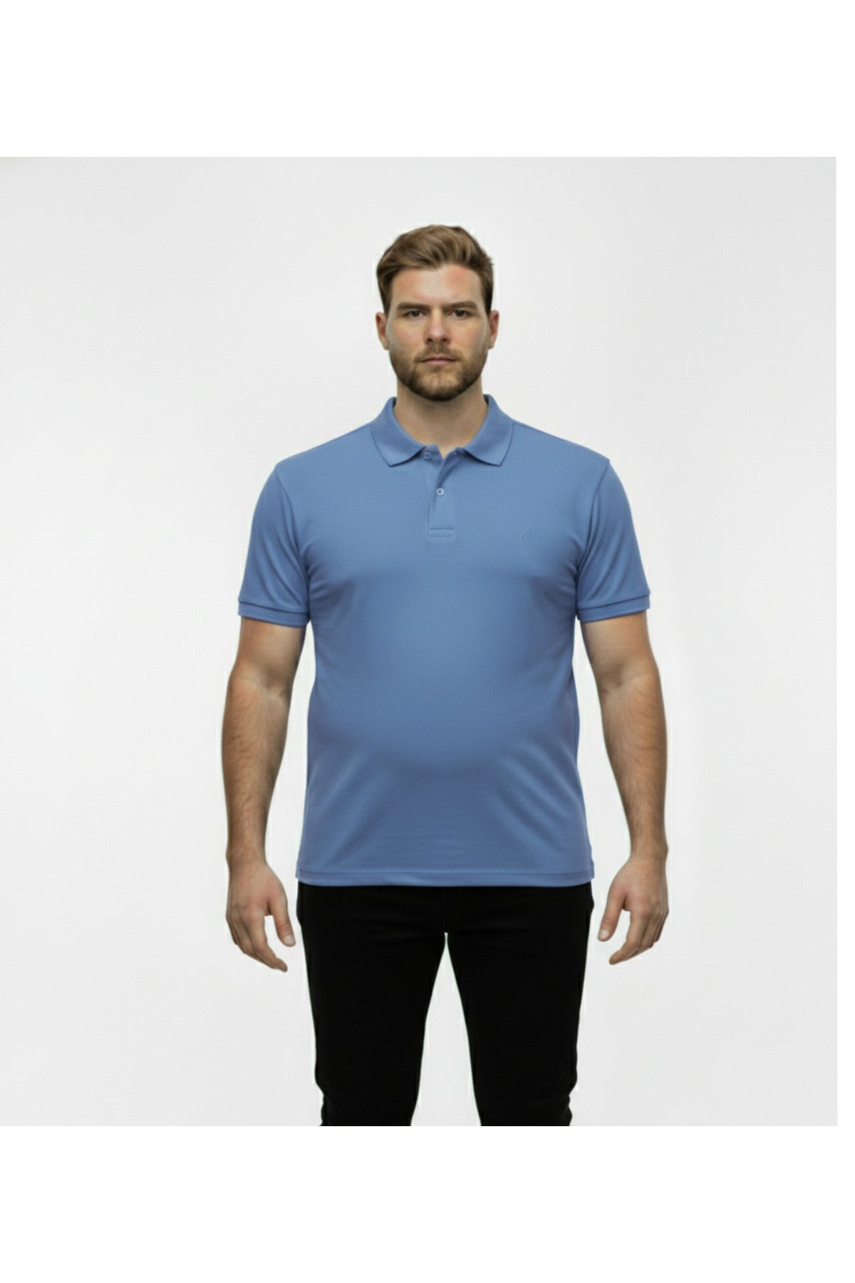 Büyük Beden Likralı Polo Yaka Lakost T-shirt