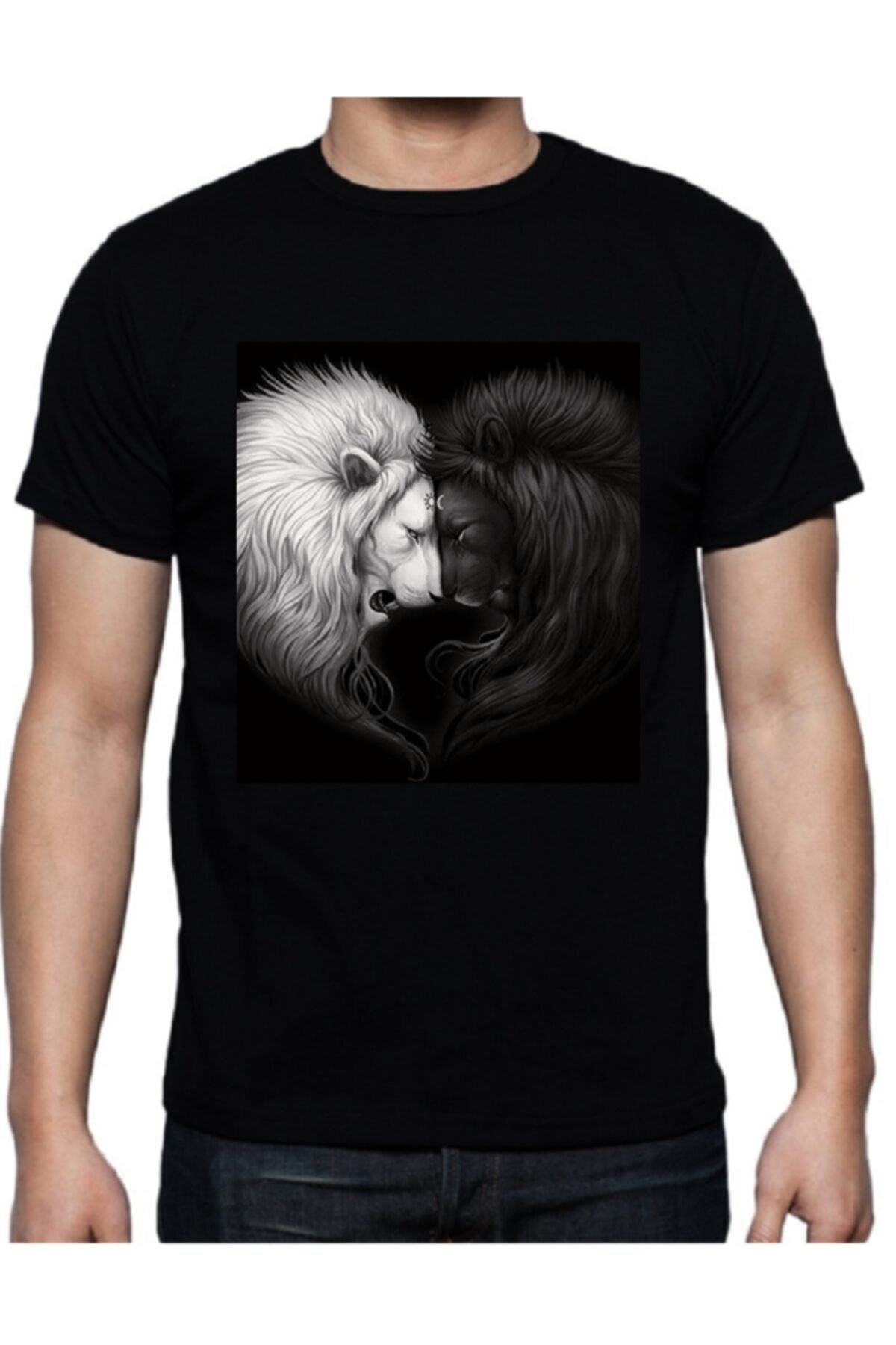Erkek Büyük Beden Baskılı T-shirt