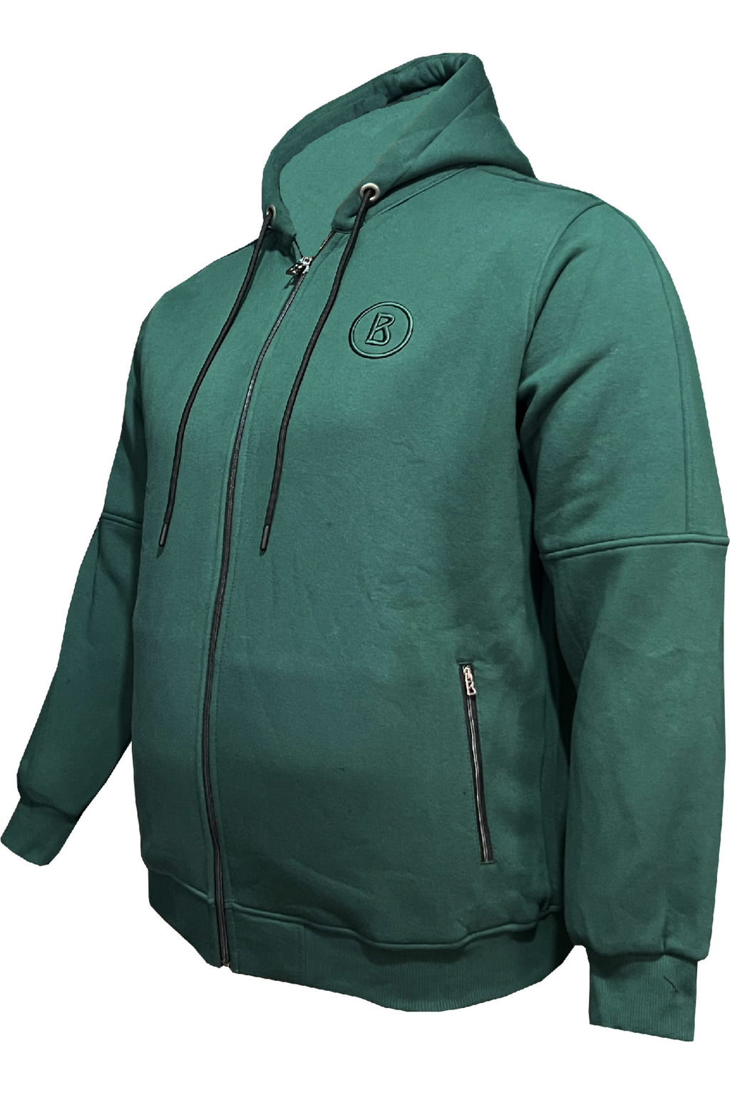Büyük Beden Kapşonlu Fermuarlı Sweatshirt