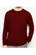 Erkek Mavi Büyük Beden Bisiklet Yaka Likralı Sweatshirt