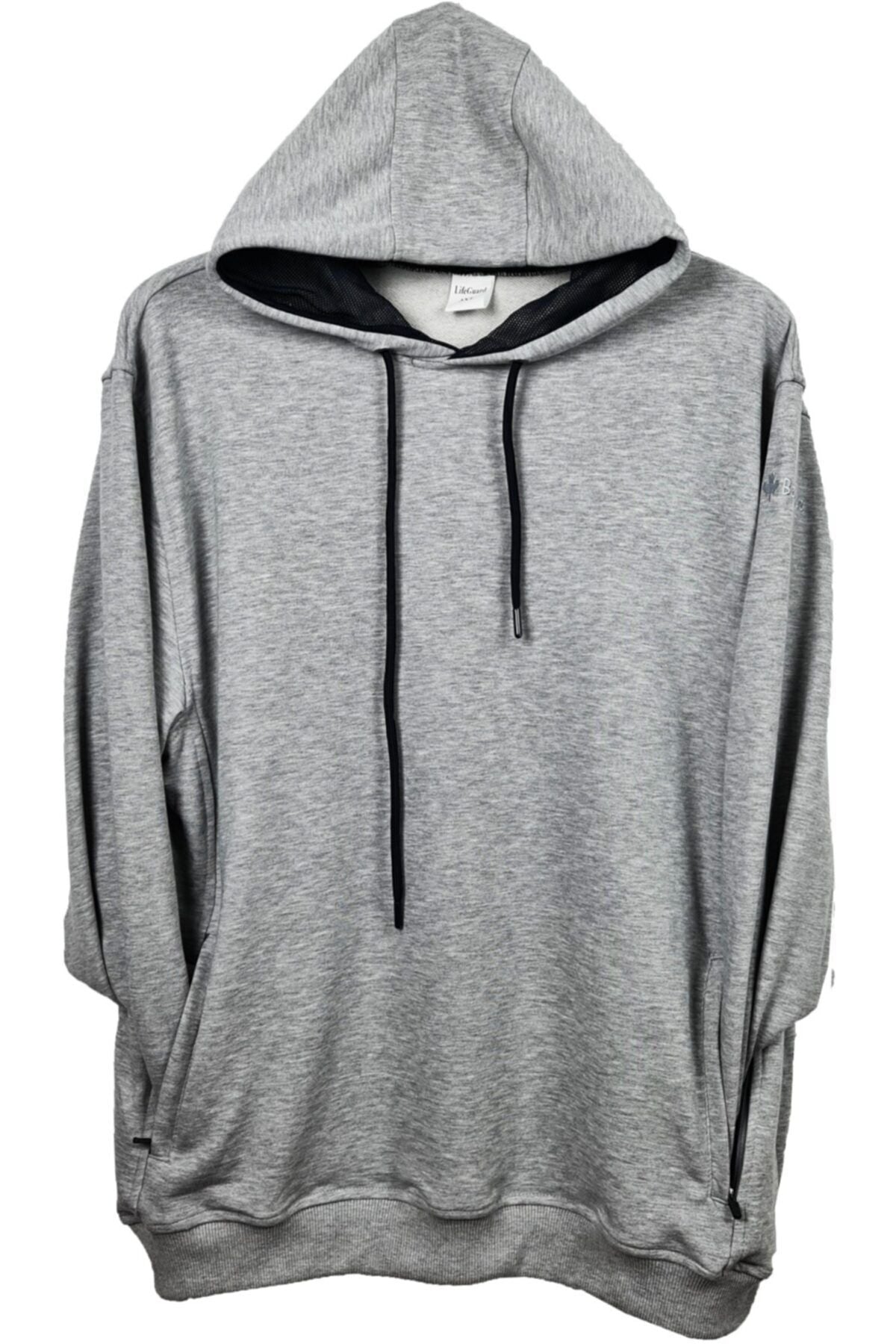 Büyük Beden Kapüşonlu Sweatshirt Yeşil