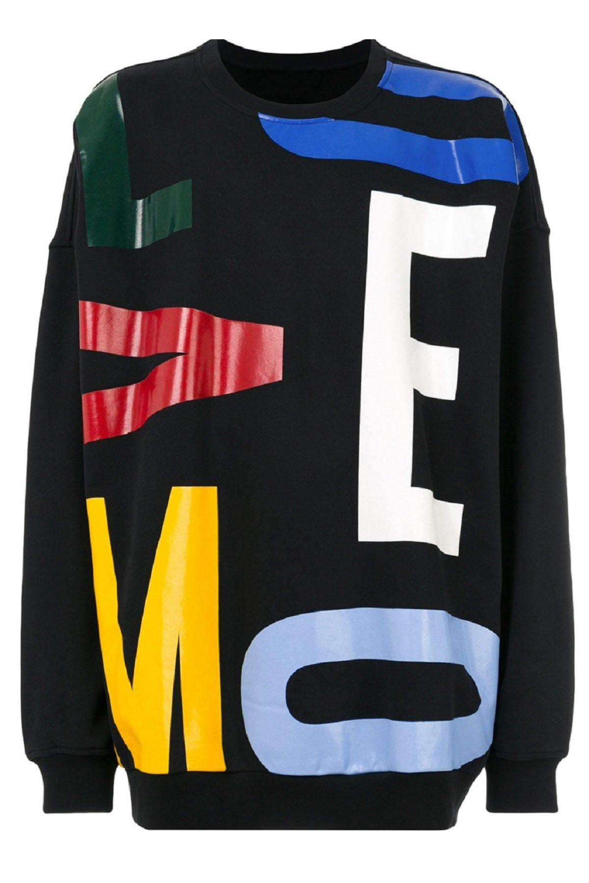 Büyük Beden Bisiklet Yaka Baskılı Sweatshirt