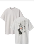 Büyük Beden Dijital Arka Baskılı T-shirt