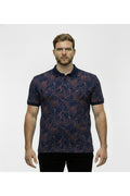 Büyük Beden Desenli Polo Yaka T-shirt