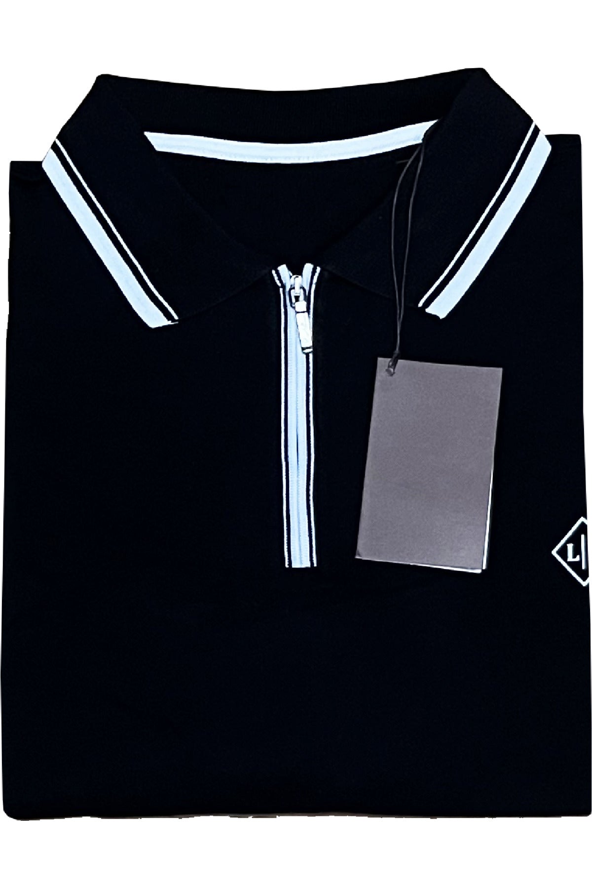 Büyük Beden Altı Lastikli Polo Yaka T-shirt