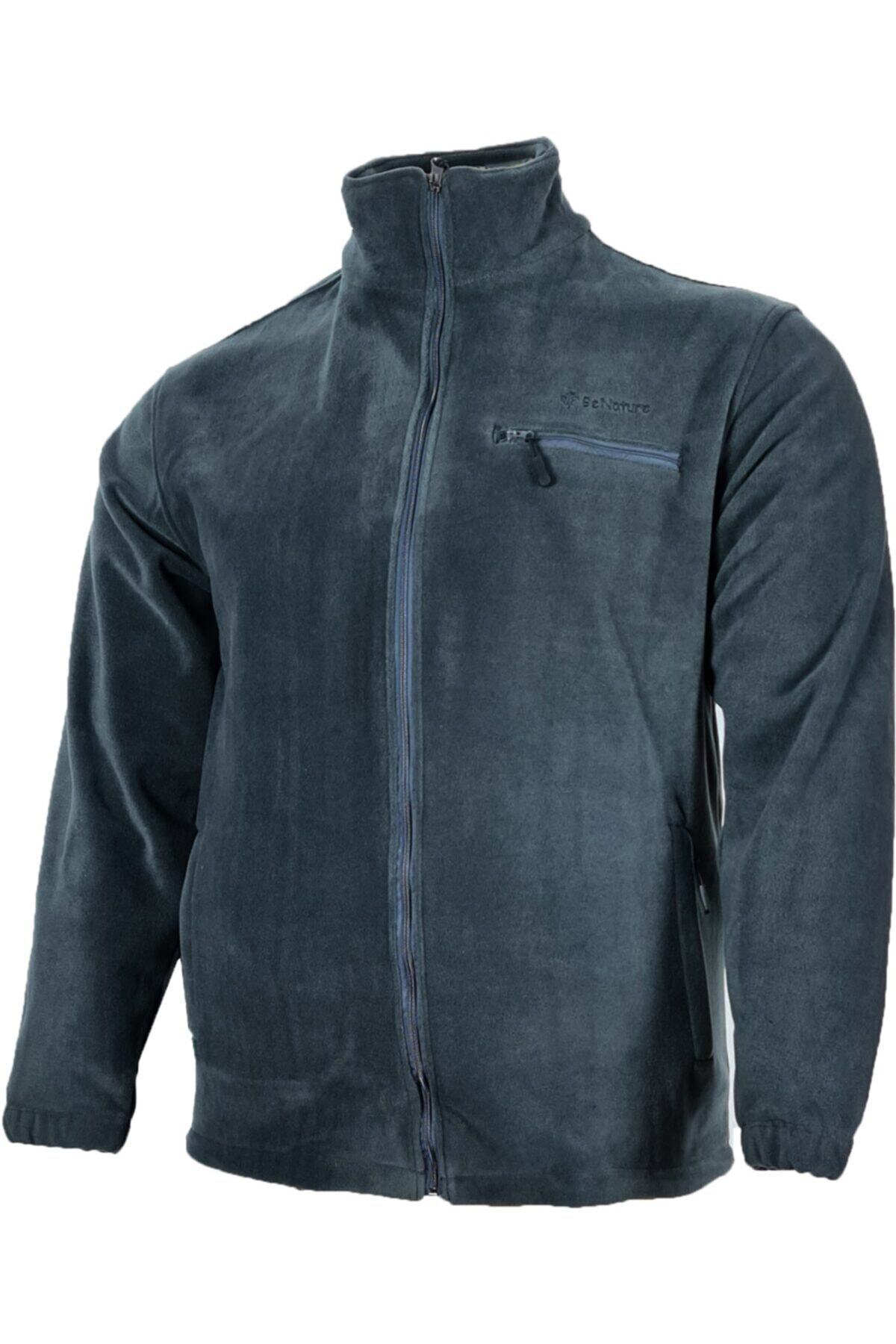 Büyük Beden Fermuarlı Polar Sweatshirt Bordo