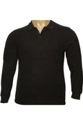 Büyük Beden Polo Yaka Kışlık Baskılı Sweatshirt