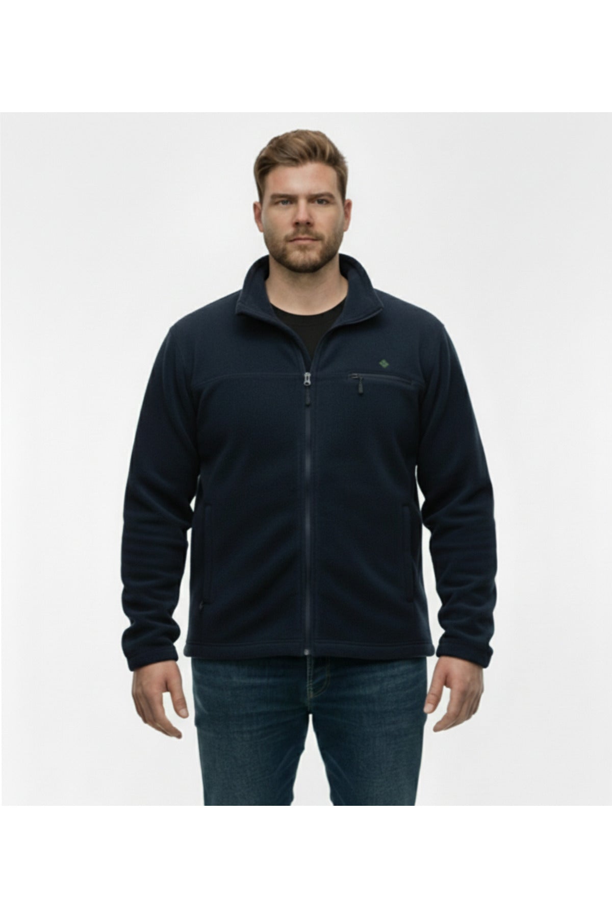 Büyük Beden Fermuarlı Polar Sweatshirt Bordo