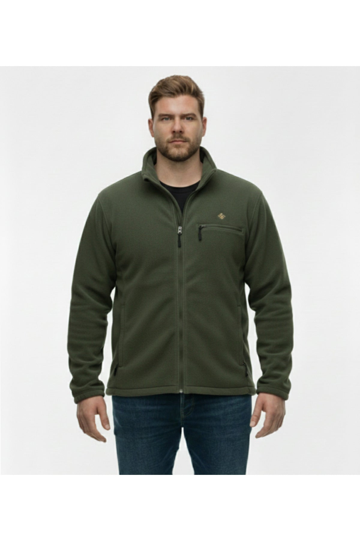Büyük Beden Fermuarlı Polar Sweatshirt Bordo